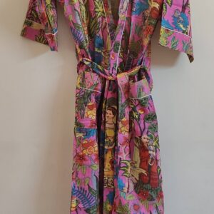Pink Frida Cotton Kimono/Robe