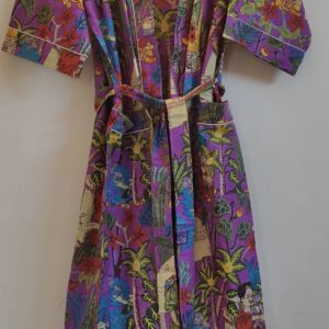 Purple Frida Cotton Kimono/Robe