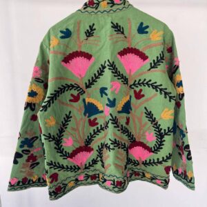 Cotton Suzani Jacket - Green