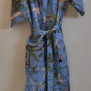 Blue Safari Cotton Kimono/Robe