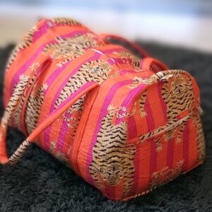 Pink & Orange Duffle Bag/Weekend Bag/Travel Bag/Gym Bag