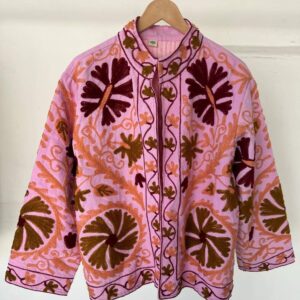 Cotton Suzani Jacket - Pink2