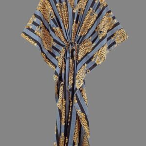 Gray Tiger Print Kaftan